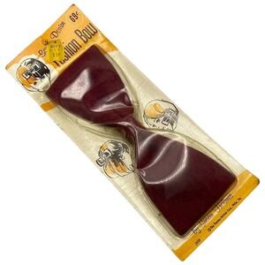 Vintage‎ Large Hair Bow by Susan Holmes NOS Maroon Dark Red Denim 8in